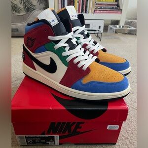 Air Jordan 1 Mid x Blue the Great (Fearless Pack) collab